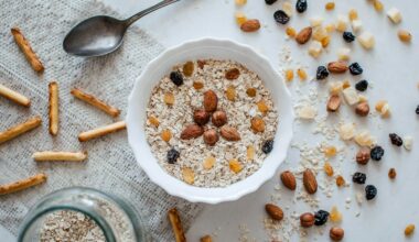 nuts and bowl of cereals
