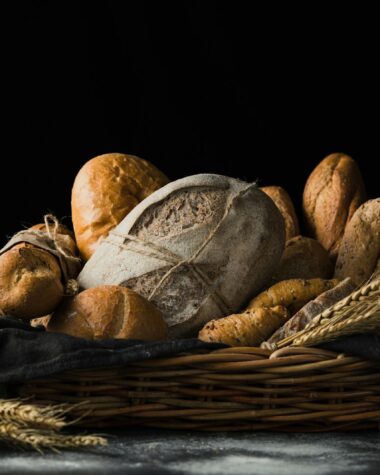 assorted breads in basket