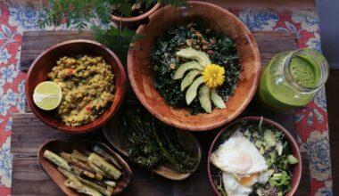 assorted foods on bowls